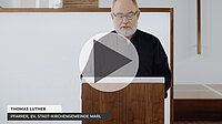 Ein eingebettetes Video von Thomas Luther, einem deutschen Pfarrer, der eine Predigt hält.