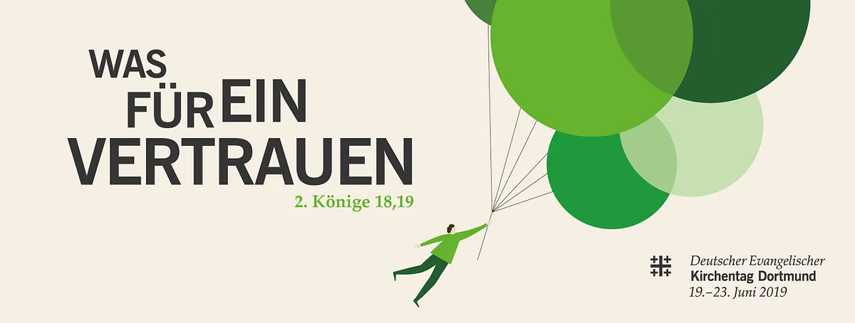 Grüne Kugeln heben Person, Botschaft "Was für ein Vertrauen".