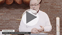 Ein eingebettetes Video von Thomas Luther, einem deutschen Pfarrer, der eine Predigt hält.